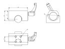 Elemento de sujeción manual para ejes redondos / varillas Ø16mm