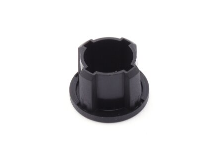 Cover cap for round tube system, D=30mm, ESD, black similar to RAL9005