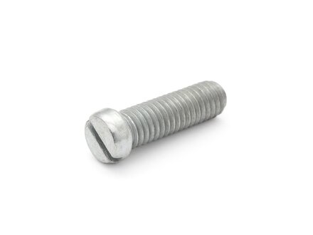 DIN galvanized flat head screw 920 with slot, and a small head, 5.8,