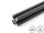 Aluminum Profile Black 20x20L B-Type Groove 6, 0,44kg/m, Customized Cutting 50 to 6000mm