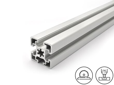 Profilo in alluminio 45x45S (pesante) B tipo con scanalatura 10, 1,97kg/m, taglio da 50 a 6000mm