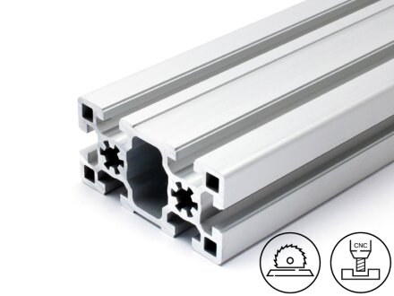 Profilo in alluminio 45x90S (pesante) B tipo con scanalatura 10, 4,18kg/m, taglio da 50 a 6000mm