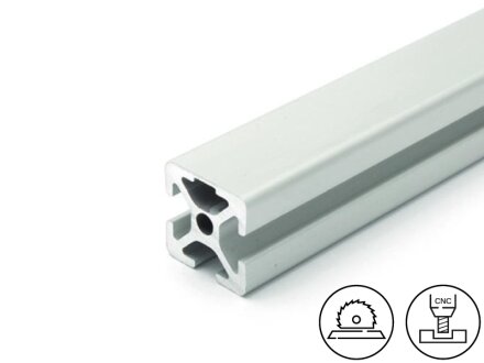 Profilo in alluminio 20x20L - 1N - I tipo con scanalatura 5, 0,51kg/m, taglio da 50 a 6000mm
