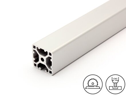 Profilo in alluminio 30x30L -3N - I tipo con scanalatura 6, 0,99kg/m, taglio da 50 a 6000mm