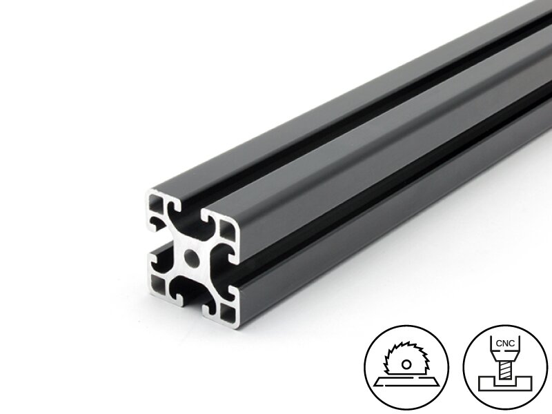 Standardlänge leicht Aluminiumprofil schwarz 30x60L B-Typ Nut 8 