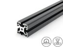 Profilo in alluminio nero 40x40L I tipo con scanalatura...