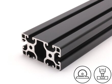 leicht Standardlänge Aluminiumprofil schwarz 30x60L B-Typ Nut 8 