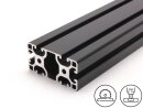 Aluminiumprofil schwarz 40x80L I-Typ Nut 8  (leicht),...