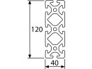 Profilo in alluminio 40x120S (pesante) I tipo con...