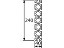 Aluminiumprofil 40x240S I-Typ Nut 8 (schwer), 12,75kg/m,...