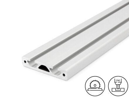 Perfil de aluminio 80x16S (pesado) I tipo ranura 8, 2,2kg/m, corte de 50 a 6000mm
