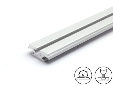 Perfil de aluminio 20x55S - perfil de conexión de placa (pesado), I tipo ranura 8, 1,59kg/m, corte de 50 a 6000mm