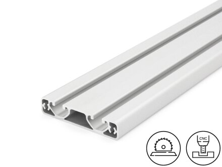 Profilo in alluminio 80x16E (eco) I tipo con scanalatura 8, 1,26kg/m, taglio da 50 a 6000mm