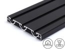 Perfil de aluminio negro 16x120E (eco) I tipo ranura 8, 1,96kg/m, corte de 50 a 6000mm