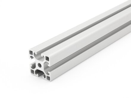 Aluminiumprofil 40x40 L I-Typ Nut 8 (leicht) silber eloxiert Alu Profil - Standardlänge  50mm