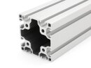 Aluminiumprofil 80x80 L I-Typ Nut 8 (leicht) silber eloxiert Alu Profil - Standardlänge  100mm