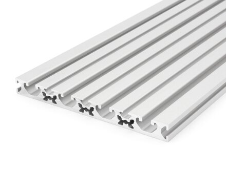 Perfil de aluminio 160x16 L tipo I ranura 8 ligero, plata  100mm
