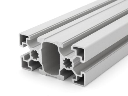 Aluminiumprofil 45x90 L B Typ Nut 10 leicht silber eloxiert Alu Profil - Standardlänge  50mm