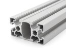 Aluminiumprofil 45x90 L B Typ Nut 10 leicht silber eloxiert Alu Profil - Standardlänge  200mm