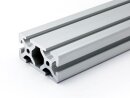 Aluminiumprofil 40 x 80 S I Typ Nut 8 schwer silber eloxiert Alu Profil - Standardlänge  600mm