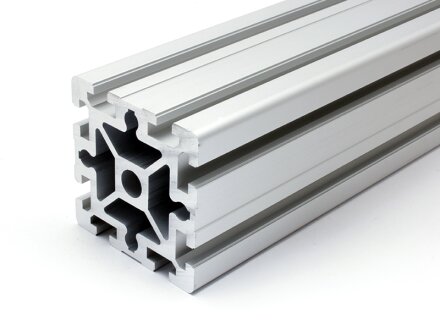 Aluminiumprofil 90x90 S B Typ Nut 10 schwer silber eloxiert Alu Profil - Standardlänge