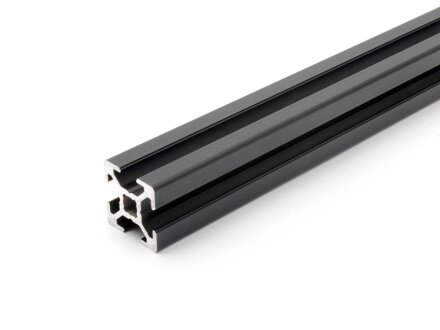 Aluminiumprofil schwarz 20x20 L B-Typ Nut 6 (leicht) Alu Profil - Standardlänge  2000mm