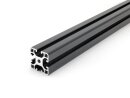 Aluminiumprofil schwarz 40x40 L I Typ Nut 8 leicht Alu Profil - Standardlänge  200mm
