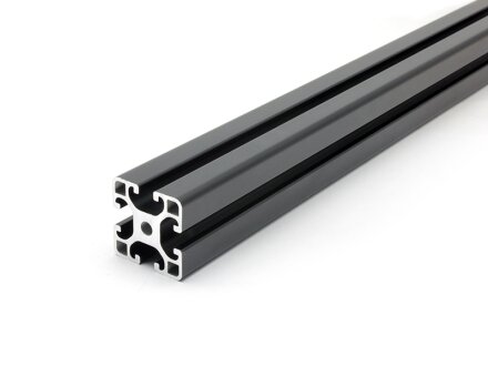 alu profil zwart 40x40 L I type sleuf 8 licht aluminium  500mm