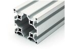 Alu Profilé aluminium 60x60 L type B fente 8 clair argent  200mm