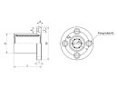 Linear bearings 8mm round flange LMEF8UU