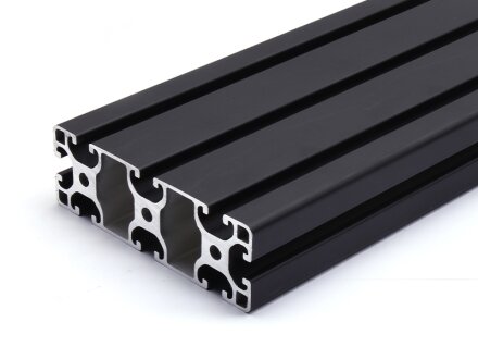 Aluminiumprofil schwarz 40x120 L I Typ Nut 8 leicht Alu Profil - Standardlänge