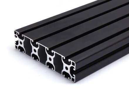 Aluminiumprofil schwarz 40x160 L I-Typ Nut 8 leicht Alu Profil - Standardlänge  400mm