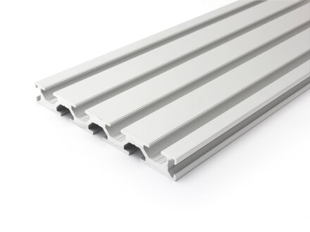 Profilo in alluminio 120X15 L tipo B asola 8 chiaro argento