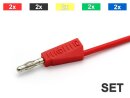 10 cables de prueba, apilables 1qmm JBF, SET 5 colores -...