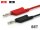 10 test leads, stackable 2,5qmm SIL, SET red / black - 0.5m