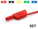 10 Safety test leads, stackable 2,5qmm SIL, SET 5 colors...