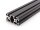 alu profil zwart 40x80 L I type sleuf 8 licht aluminium  500mm
