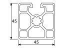 Design aluminum profile 45x45 L 3 grooves v. B Type Nut...
