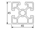 Design Alu miniumprofil 45x45 L 1 Nut v. B Typ Nut 10 Alu Profil - Standardlänge  2000mm
