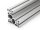 Aluminiumprofil 40 x 80 x 80 L I Typ Nut 8 leicht silber eloxiert Alu Profil - Standardlänge
