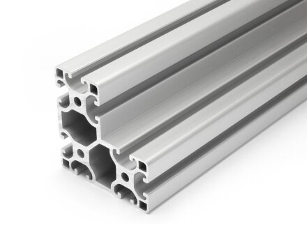 silber ALU Profil Standardlänge Aluminiumprofil 80x160L I-Typ Nut 8 leicht 