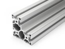 Aluminiumprofil 40 x 80 x 80 L I Typ Nut 8 leicht silber eloxiert Alu Profil - Standardlänge  500mm