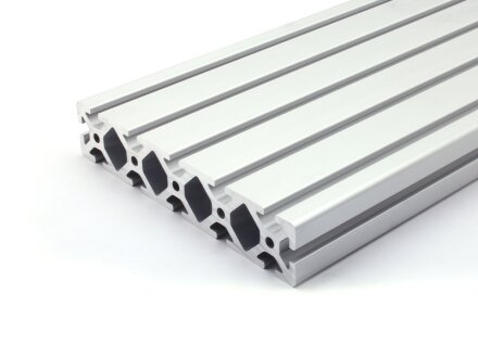 Aluminum profile 40x200 S I type groove 8 heavy silver Alu profile