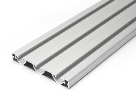 Perfil de aluminio 16x120 E tipo I ranura 8 ultraligero plata