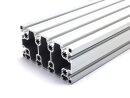 Perfil de aluminio 90x180 L tipo B ranura 10 ligero, plata  2000mm