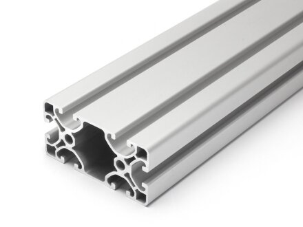 Alu Profilé aluminium 40x80 E type I fente 8 ultraléger argent