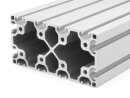 Perfil de aluminio 80x160 L tipo I ranura 8 ligero, plata  2000mm