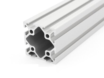 Profilo in alluminio 40x40 L asola tipo I 5 chiaro argento