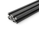 Aluminiumprofil schwarz 20x40 L B-Typ Nut 6 (leicht) Alu Profil - Standardlänge  600mm