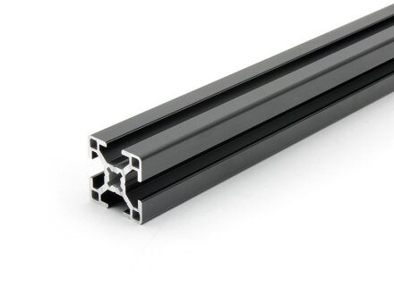 Aluminiumprofil schwarz 30x30 L B Typ Nut 8 leicht Alu Profil - Standardlänge  100mm